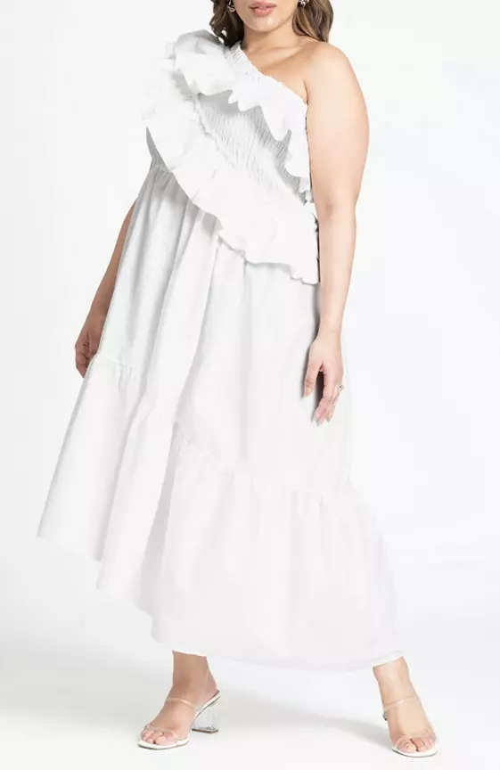Ruffle One-Shoulder Maxi Dress
