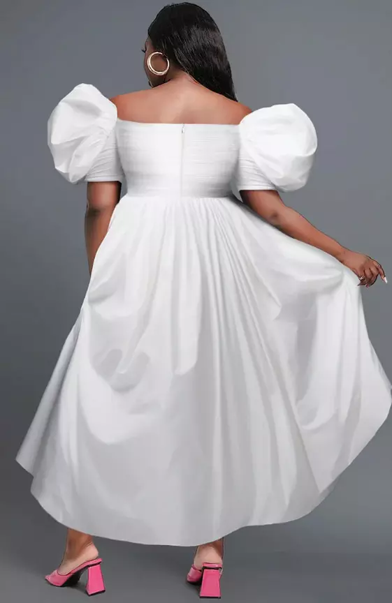 Plus Size White Maxi Dress
