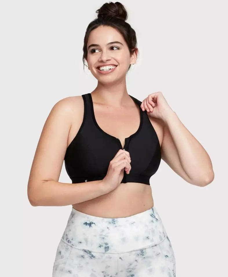 girl in a sports bra